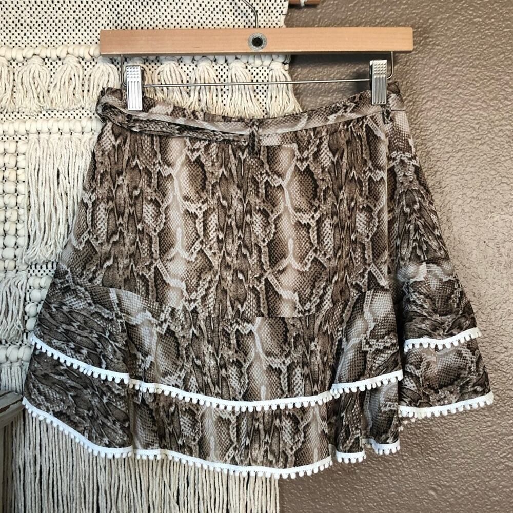en saison python print brown skirt (small) NWT - image 3